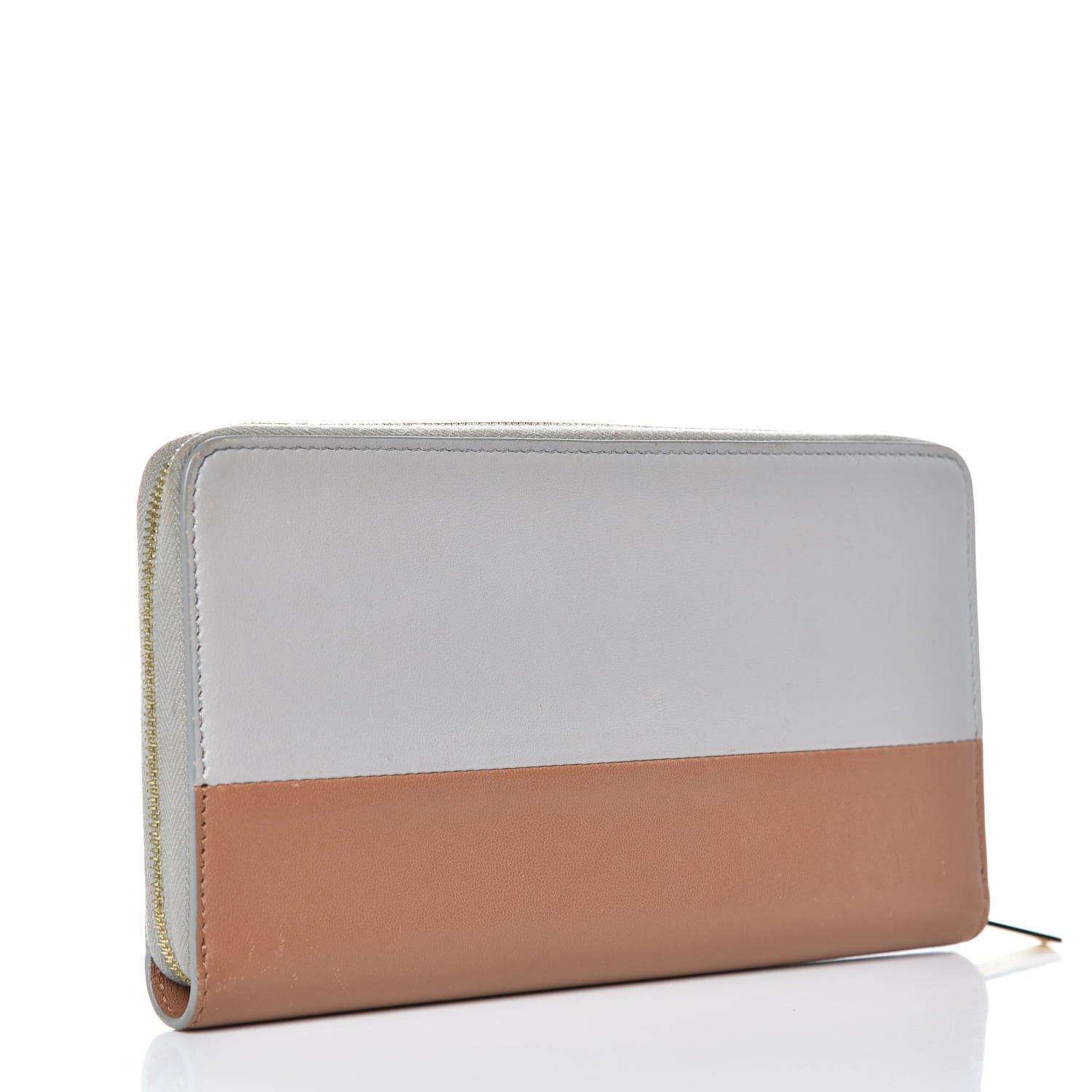 Celine Lambskin Large Zip Around Multifunction Wallet Grey 3 of 14