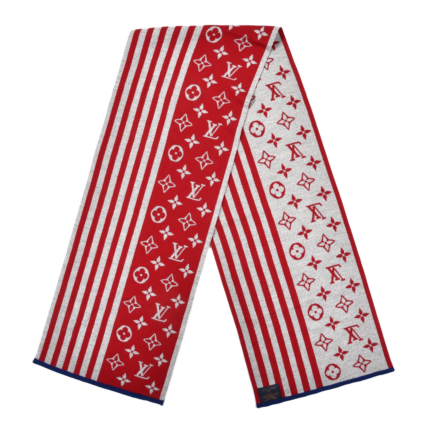 Louis Vuitton Monogram Stripes Scarf Rouge 2 of 3