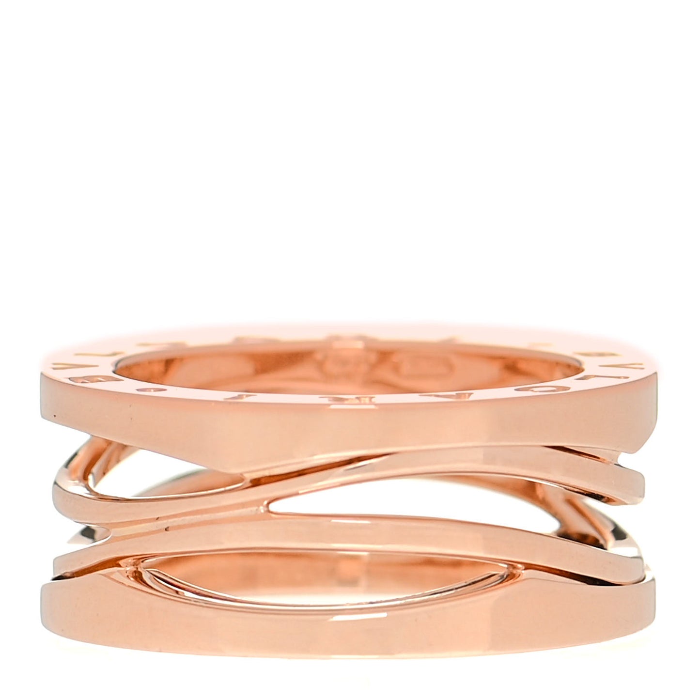 18K Rose Gold B.Zero1 Legend Three-Band Ring 53 6.5
