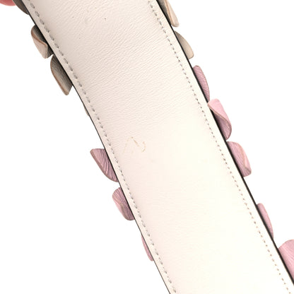 Fendi Calfskin Studded Floral Strap You White Lavender Peony 8 of 8