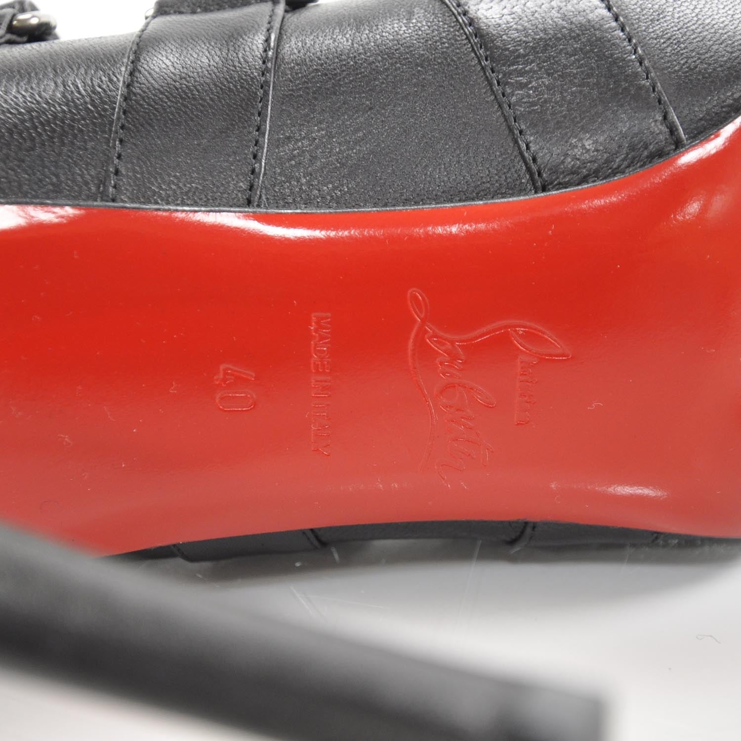 Christian Louboutin Leather Nitoinimoi 120 Bandage Ankle Boots 40 5 of 6