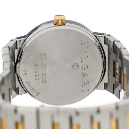 Bulgari Stainless Steel 18K Yellow Gold 30mm Quartz Watch Black 4 of 4