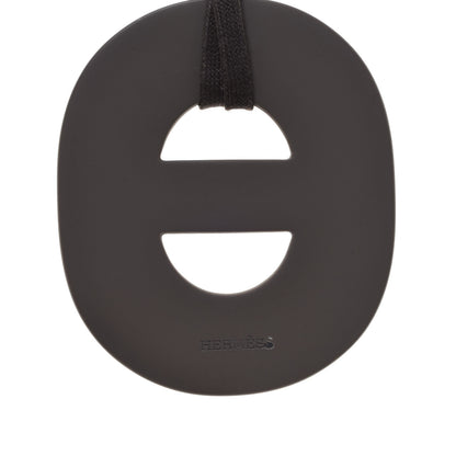 Hermes Lacquered Wood Fidelio Grave Necklace Black 1 of 5