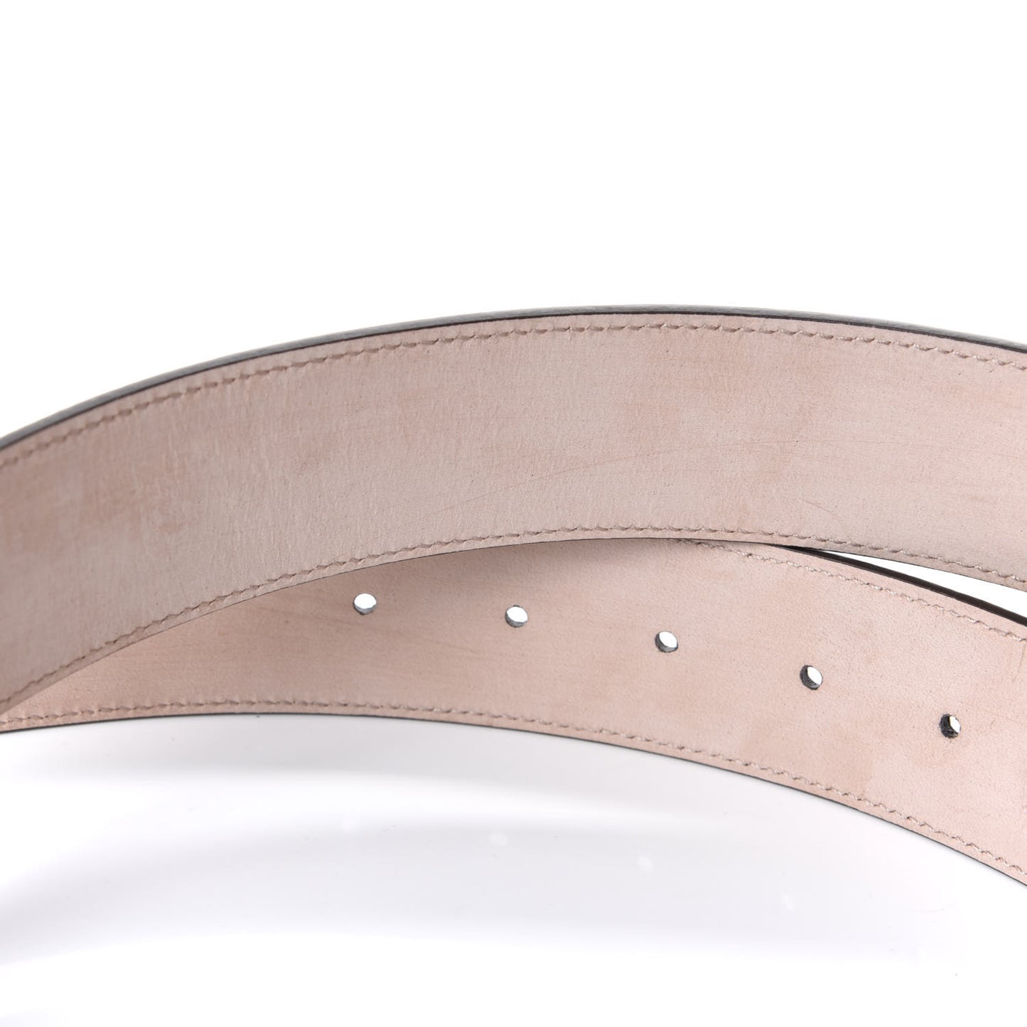 GG Supreme Monogram Selleria Calfskin Interlocking G 40mm Belt 95 38 Beige Ebony Cocoa