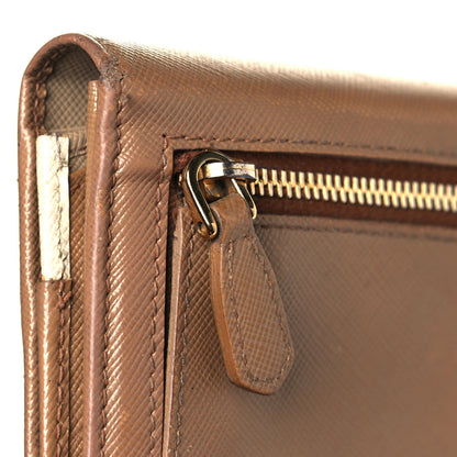 Prada Saffiano Metal Continental Flap Wallet Cammeo 15 of 15