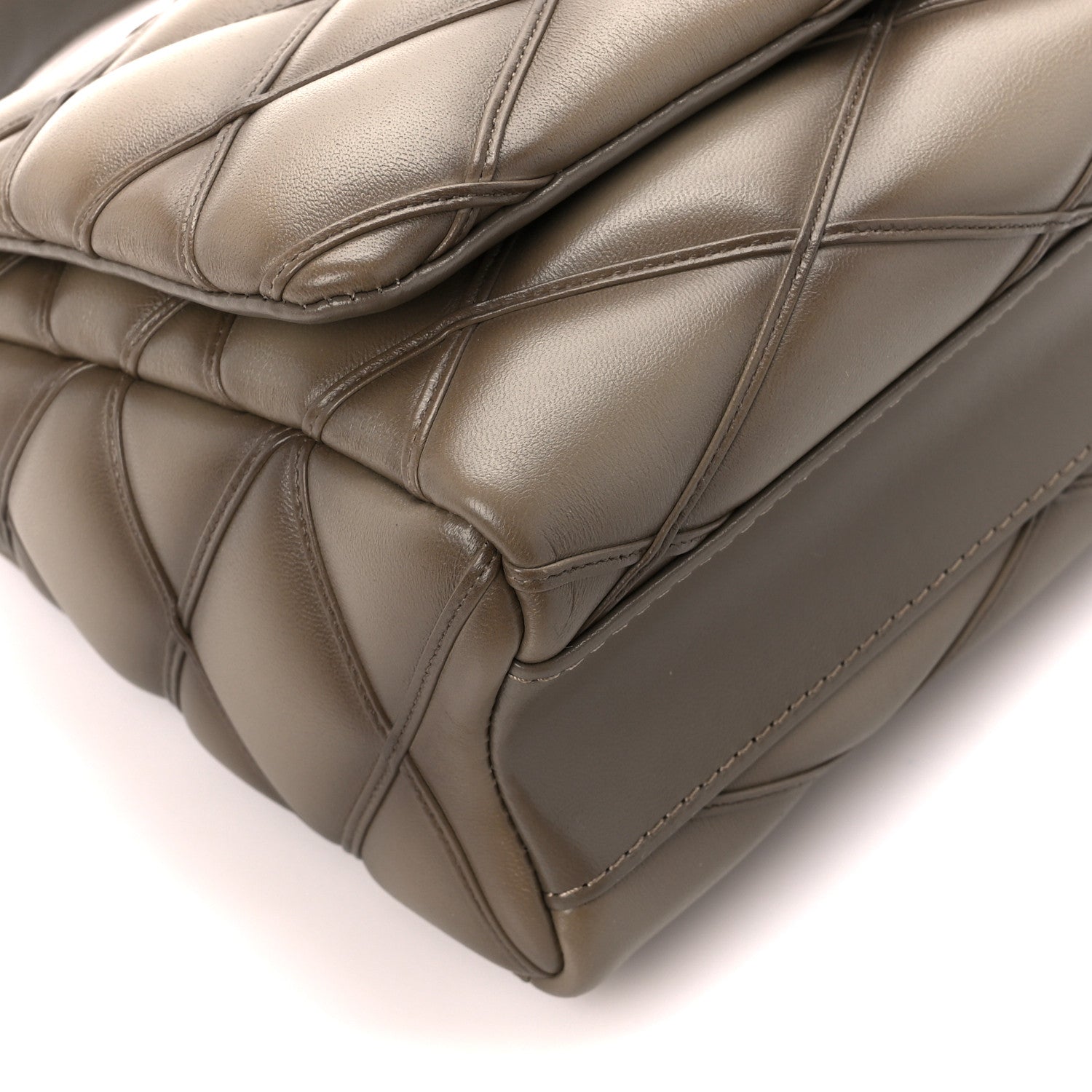 Louis Vuitton Lambskin Malletage Top Handle GO-14 MM Taupe 12 of 14