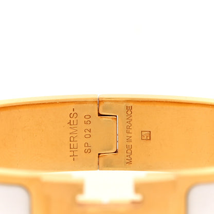 Hermes Enamel Narrow Clic Clac H Bracelet PM White 4 of 5