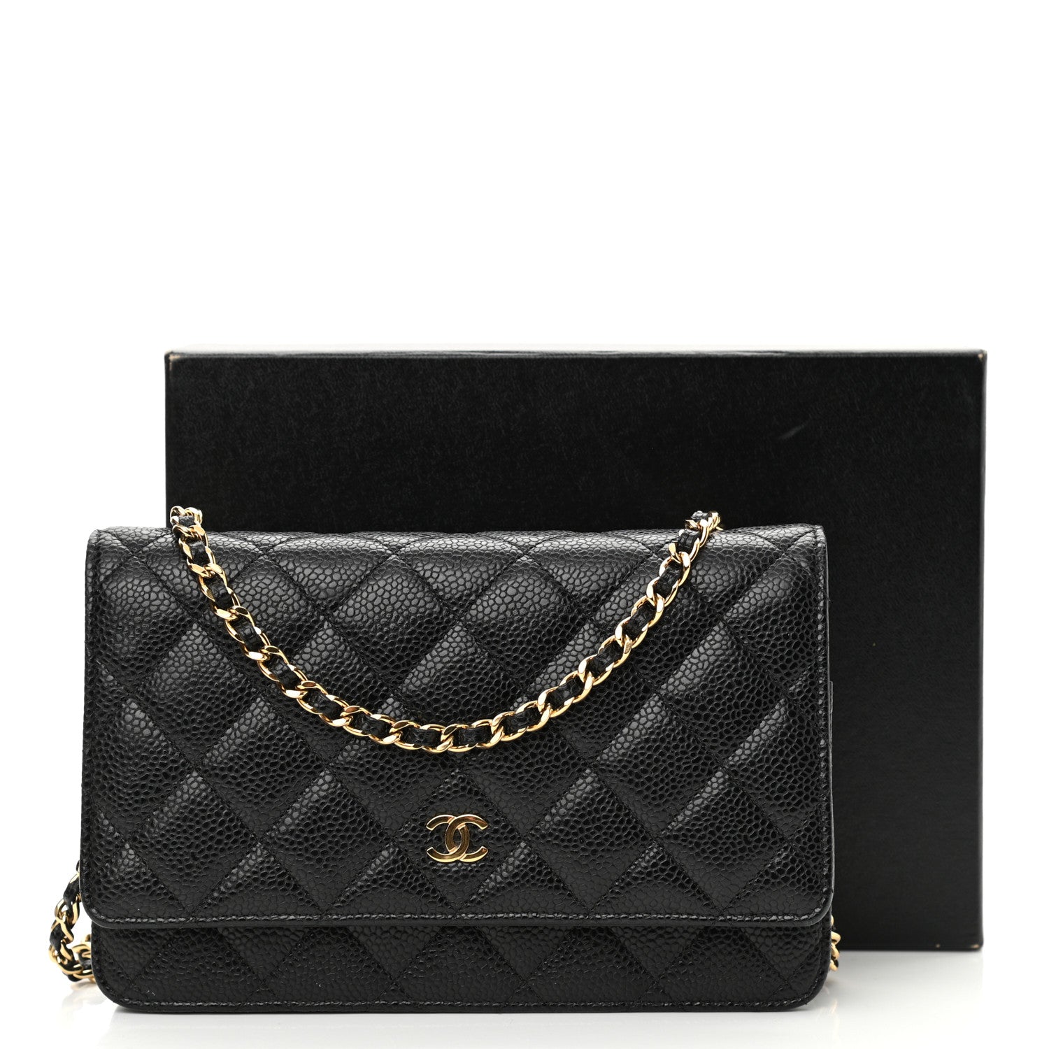 Chanel Caviar Quilted Wallet On Chain WOC Black 12 of 12