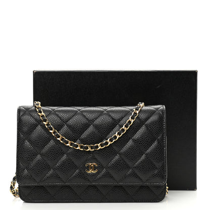 Chanel Caviar Quilted Wallet On Chain WOC Black 12 of 12