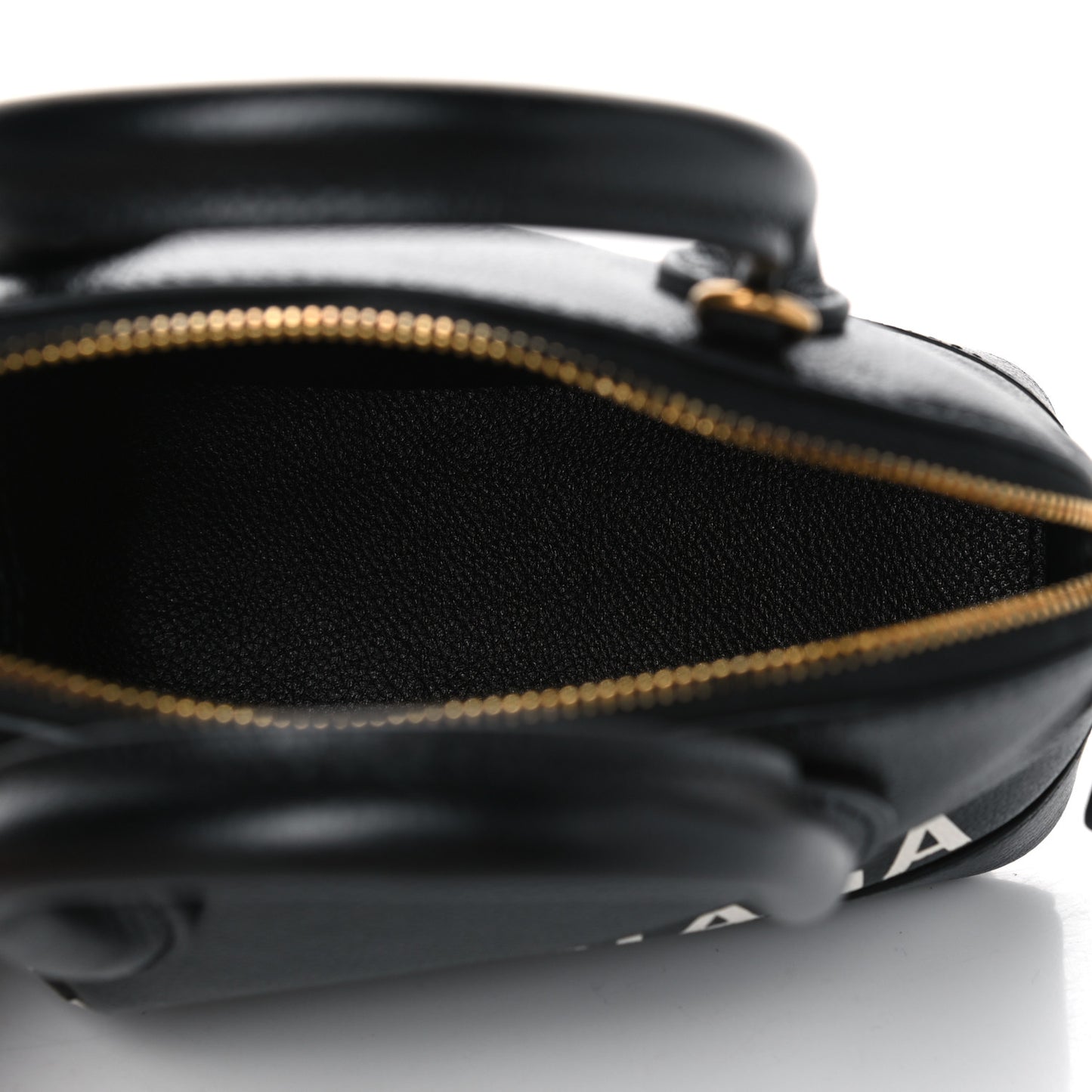 Grained Calfskin XXS Ville Top Handle Bag Black