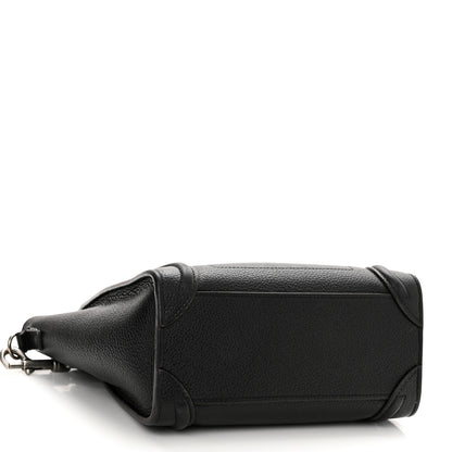 Celine Drummed Calfskin Nano Luggage Black 4 of 15