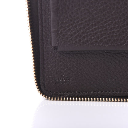 Gucci Pebbled Calfskin Soho Travel Document Case Dark Brown 9 of 11