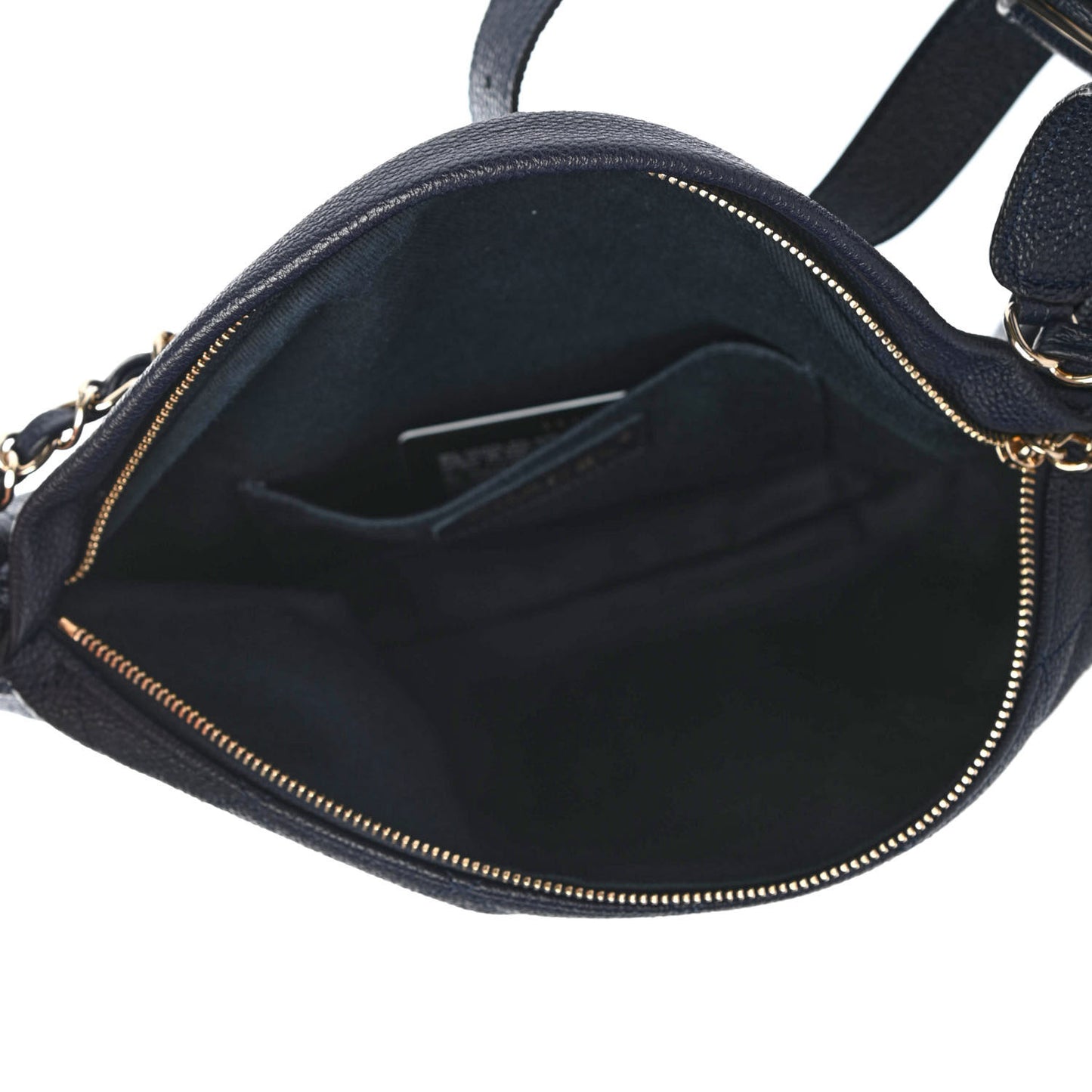 Caviar Stitched Banane Waist Bag Fanny Pack Navy