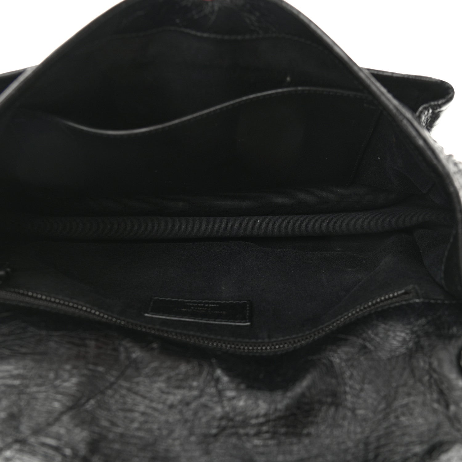 Saint Laurent Crinkled Calfskin Matelasse Monogram Medium Niki Chain Satchel Black 5 of 9