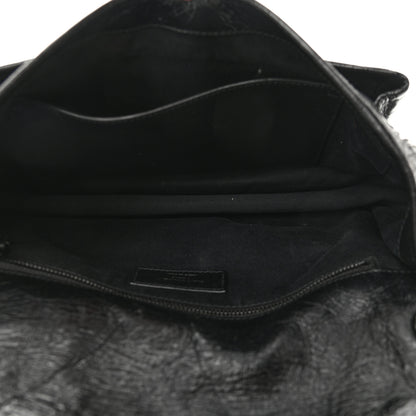 Saint Laurent Crinkled Calfskin Matelasse Monogram Medium Niki Chain Satchel Black 5 of 9