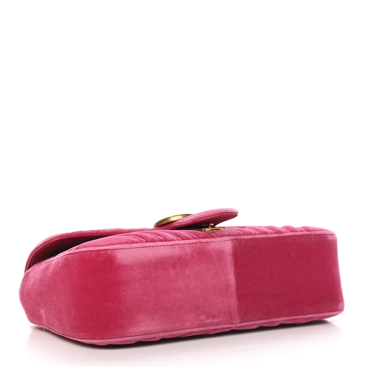 Gucci Velvet Matelasse Small GG Marmont Shoulder Bag Light Raspberry Rose 4 of 9