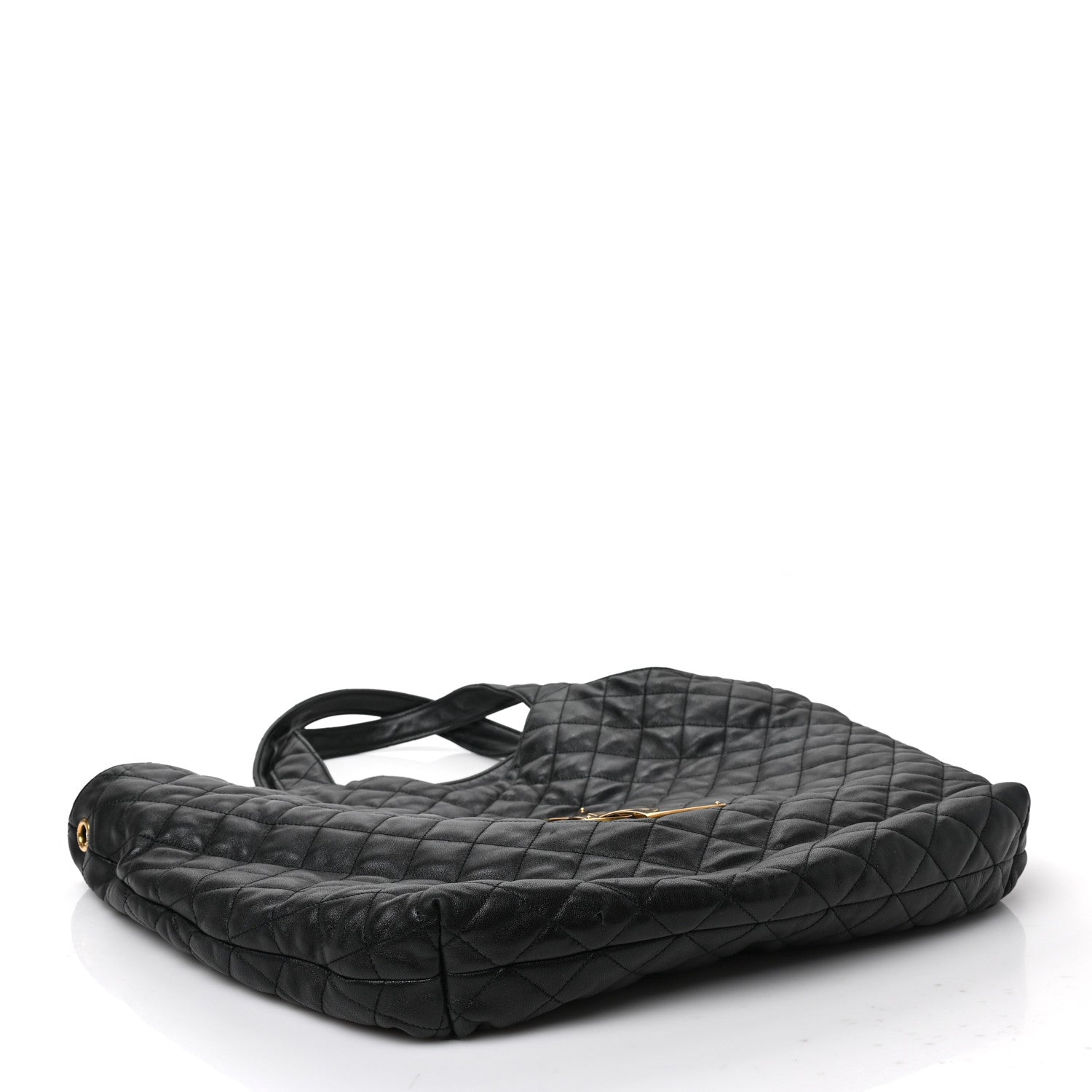Saint Laurent Lambskin Quilted Maxi Icare Shopping Tote Black 5 of 10