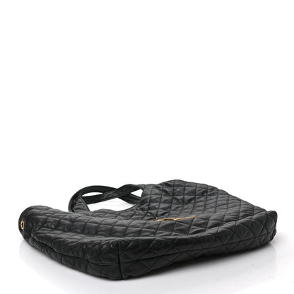 Saint Laurent Lambskin Quilted Maxi Icare Shopping Tote Black 5 of 10
