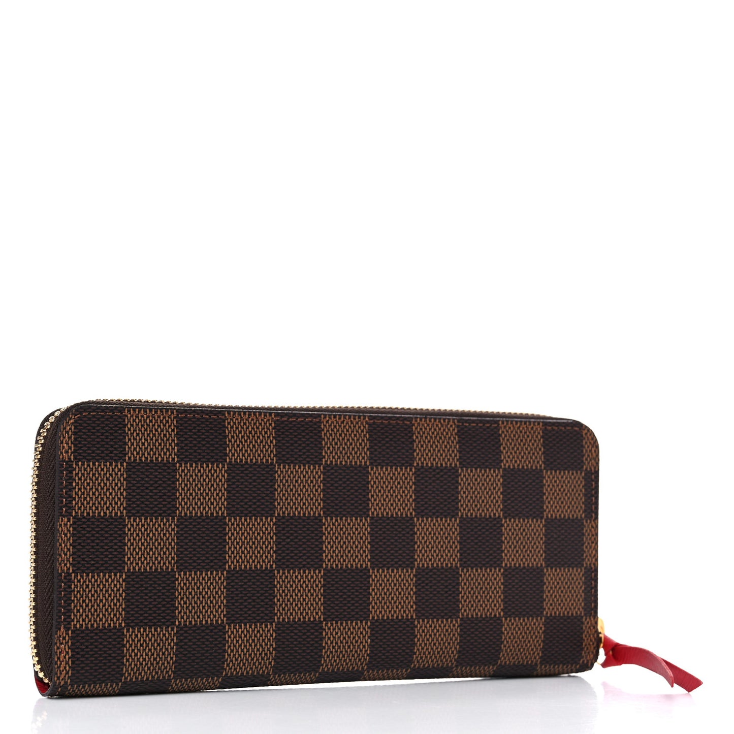 Damier Ebene Clemence Wallet Cherry