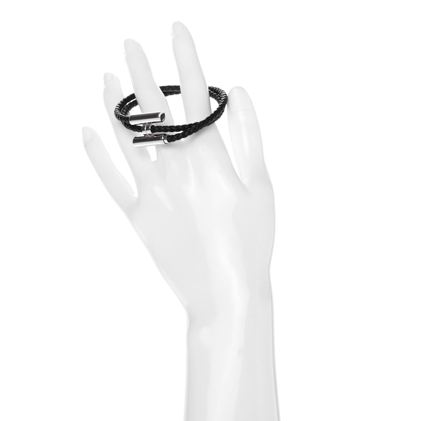 Swift Double Wrap Cord Tournis Tresse Bracelet Black