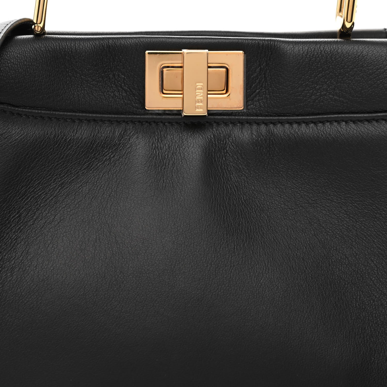 Fendi Nappa Mini Peekaboo Iconic Satchel Black 8 of 10