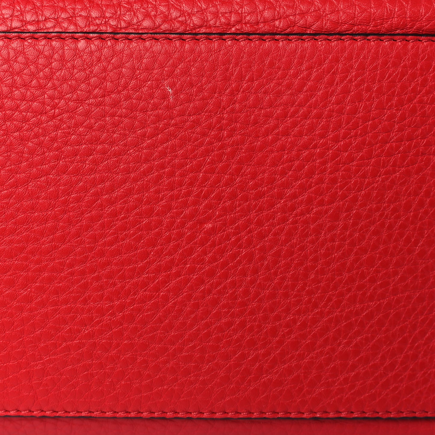 Grained Calfskin Rockstud Shoulder Tote Rouge Pur