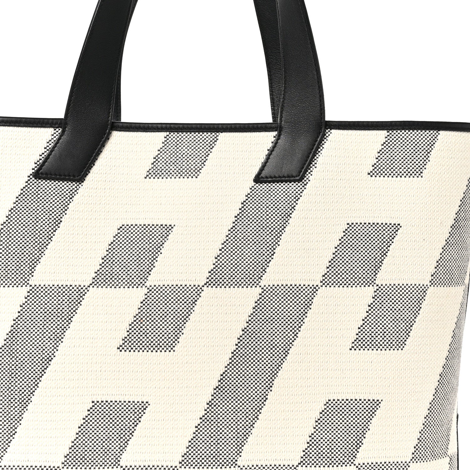 Hermes Swift H Canvas Cabas H En Biais 40 Black Ecru 8 of 11