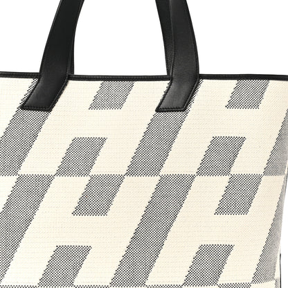 Hermes Swift H Canvas Cabas H En Biais 40 Black Ecru 8 of 11