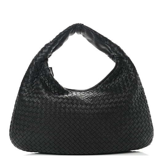 Nappa Intrecciato Large Veneta Hobo Black