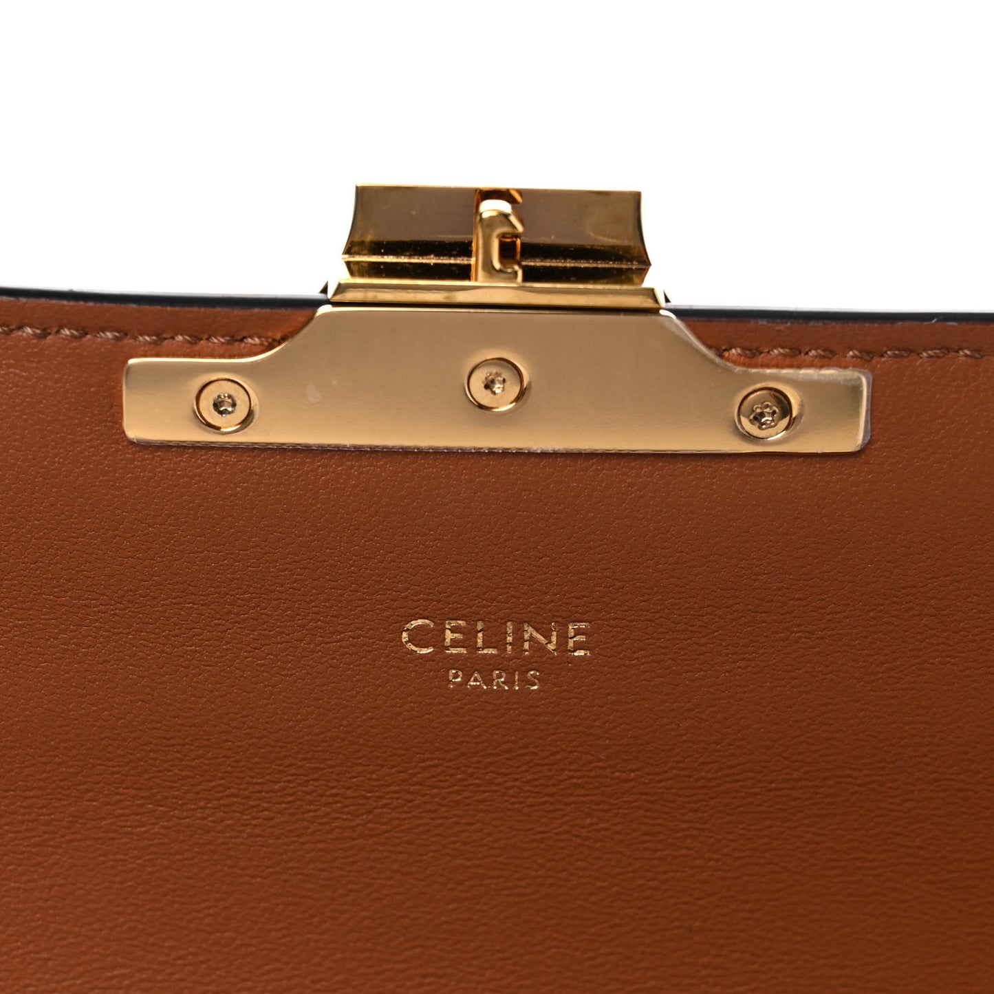 Triomphe Canvas Chain Bag Tan