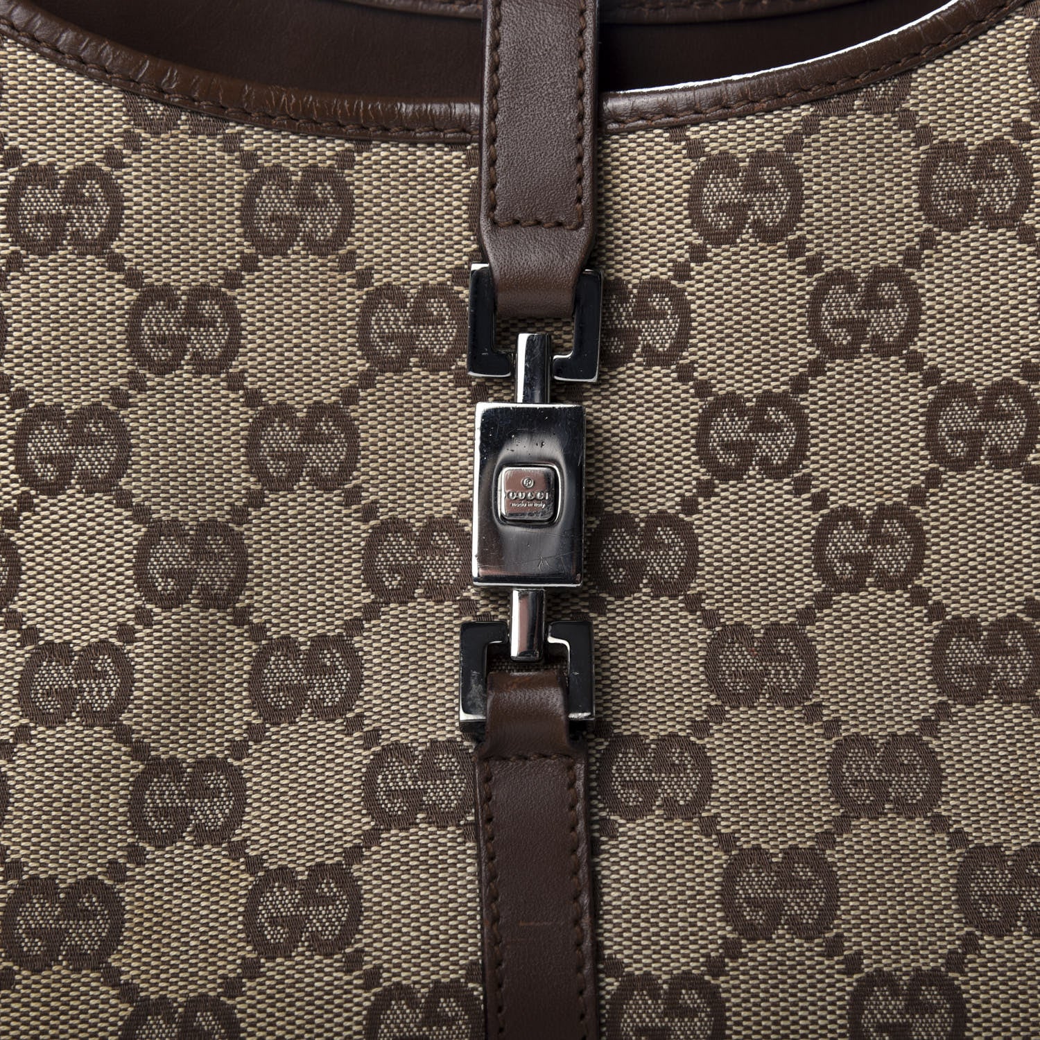 Gucci Monogram Small Bardot Bag Dark Brown 9 of 16