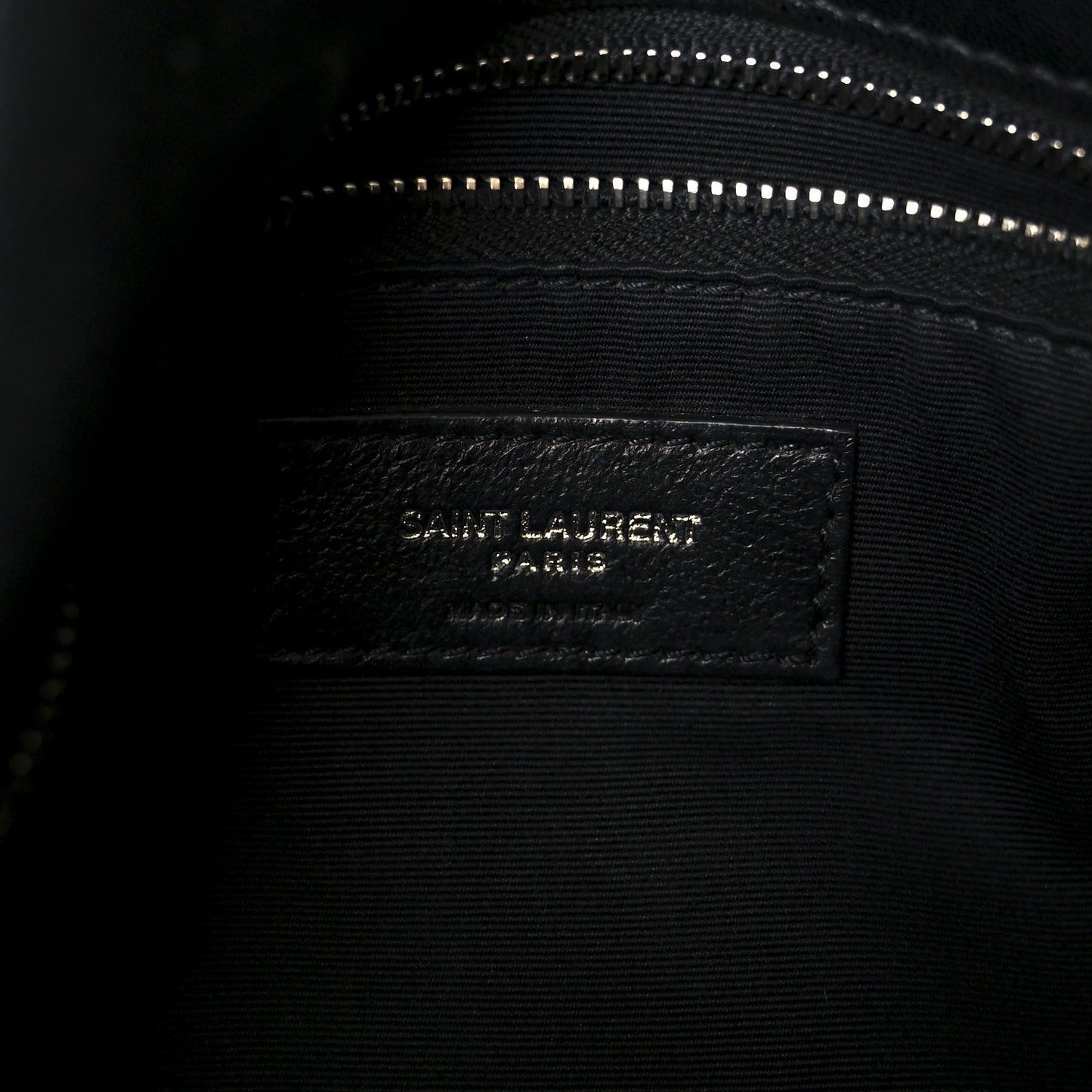Lambskin Quilted Small Loulou Puffer Monogram Chain Satchel Black
