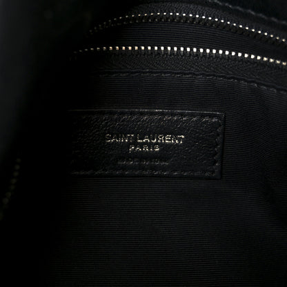 Saint Laurent Lambskin Quilted Small Loulou Puffer Monogram Chain Satchel Black 6 of 11