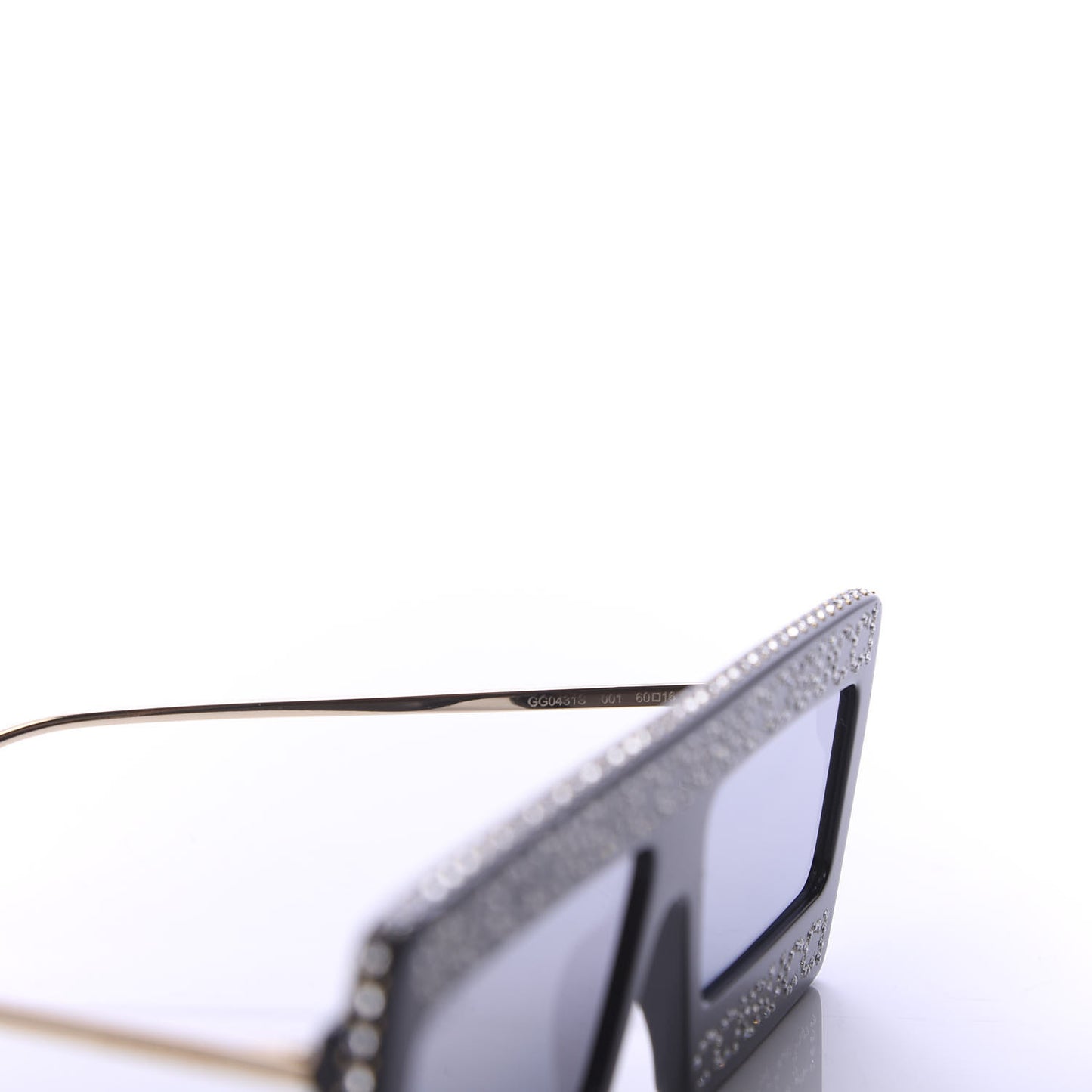 Acetate Crystal Mask-Frame Sunglasses GG0431S Black