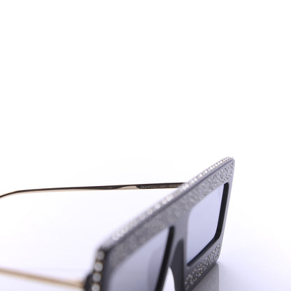 Gucci Acetate Crystal Mask-Frame Sunglasses GG0431S Black 5 of 8