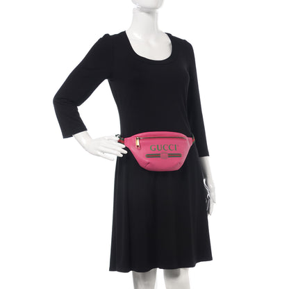 Gucci Grained Calfskin Small Logo Belt Bag Box Pink Green 2 of 10