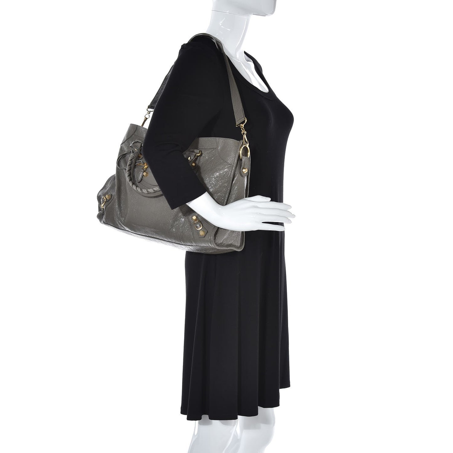 Agneau Giant 12 Gold Hardware City Beige Liege