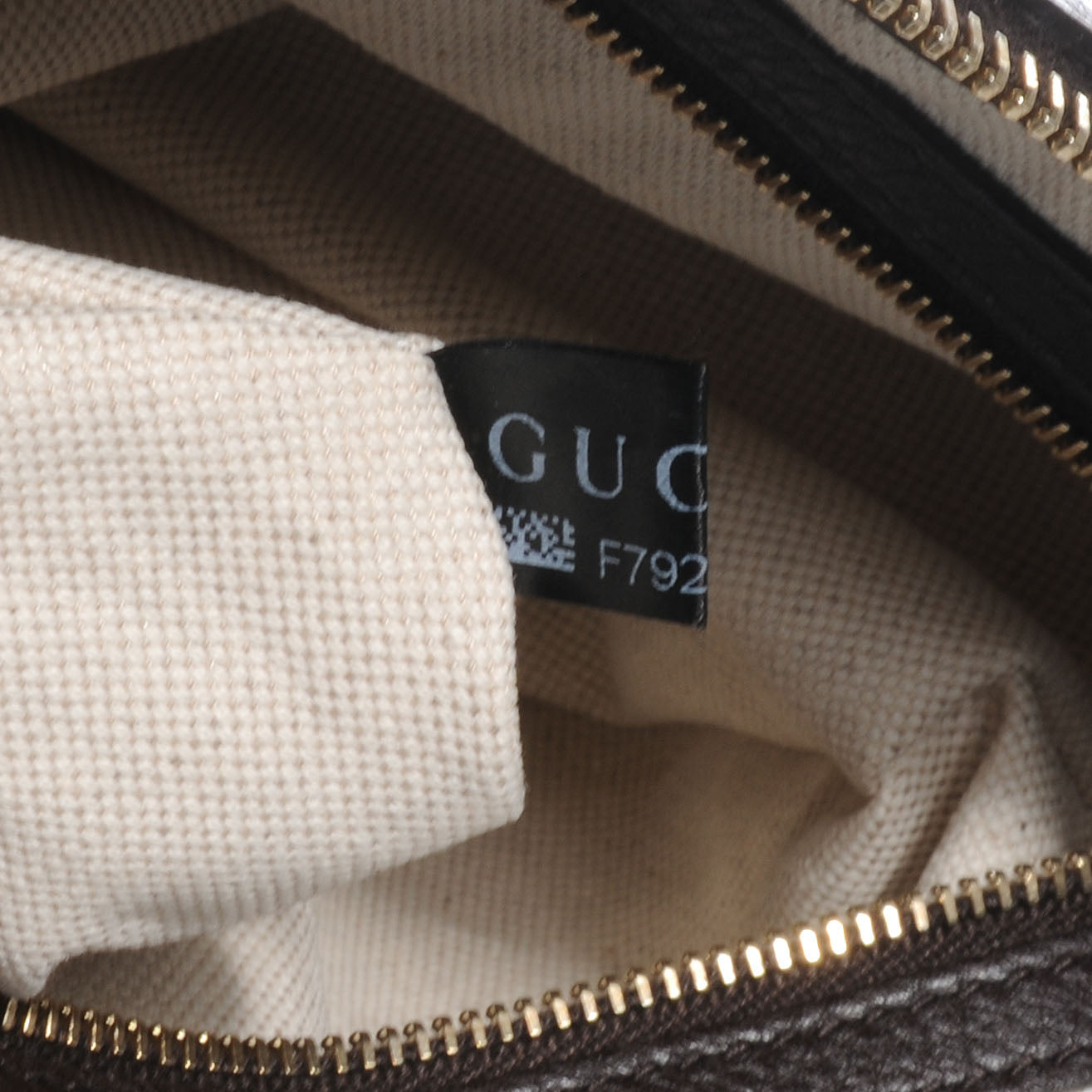 Gucci Pebbled Calfskin Vintage Web Medium Half Moon Hobo Dark Brown 8 of 10