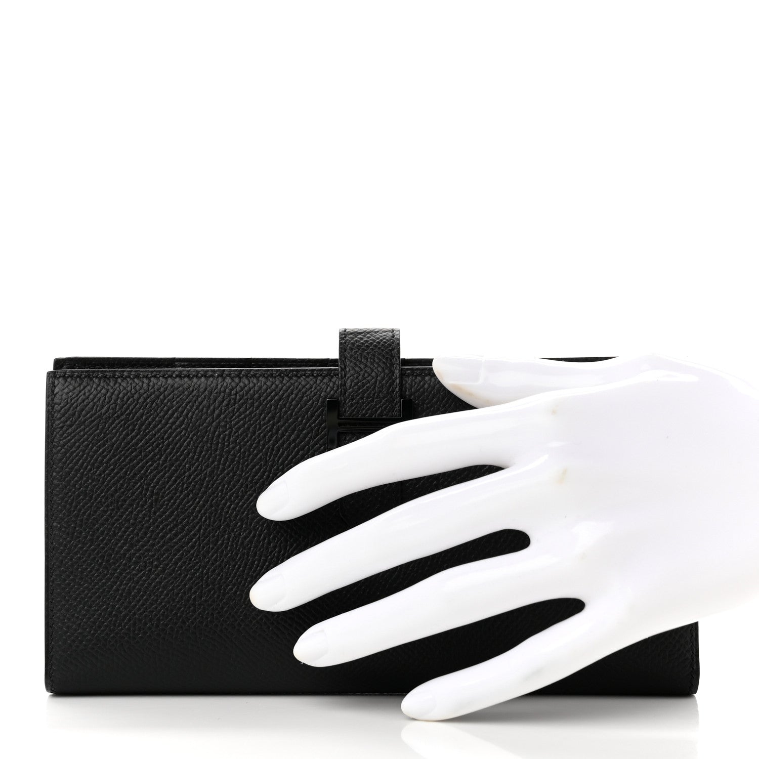 Hermes Epsom Monochrome Bearn Gusset Wallet Black 2 of 8