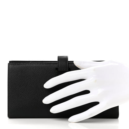 Hermes Epsom Monochrome Bearn Gusset Wallet Black 2 of 8