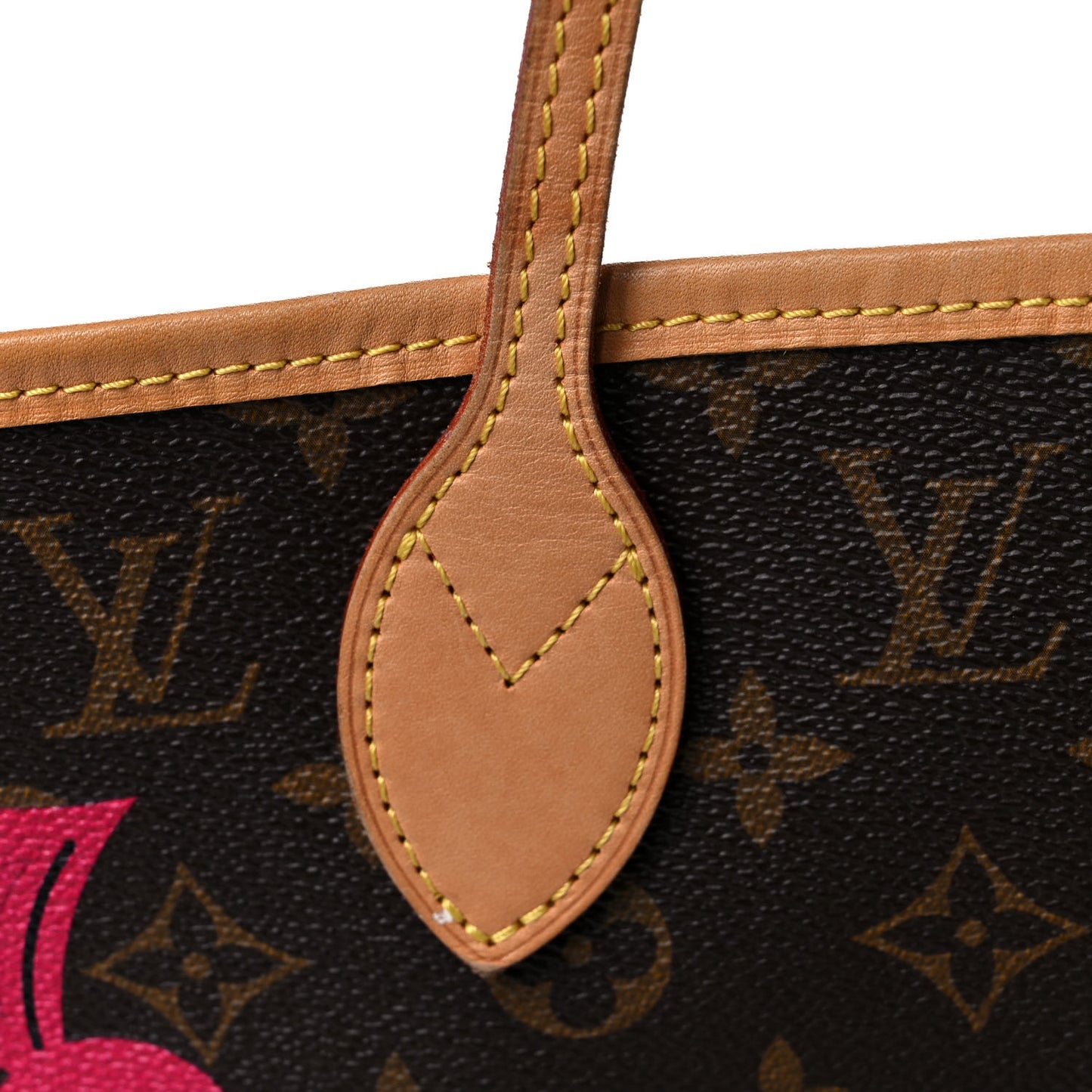 Monogram Bay Neverfull MM Rose Ballerine Poppy