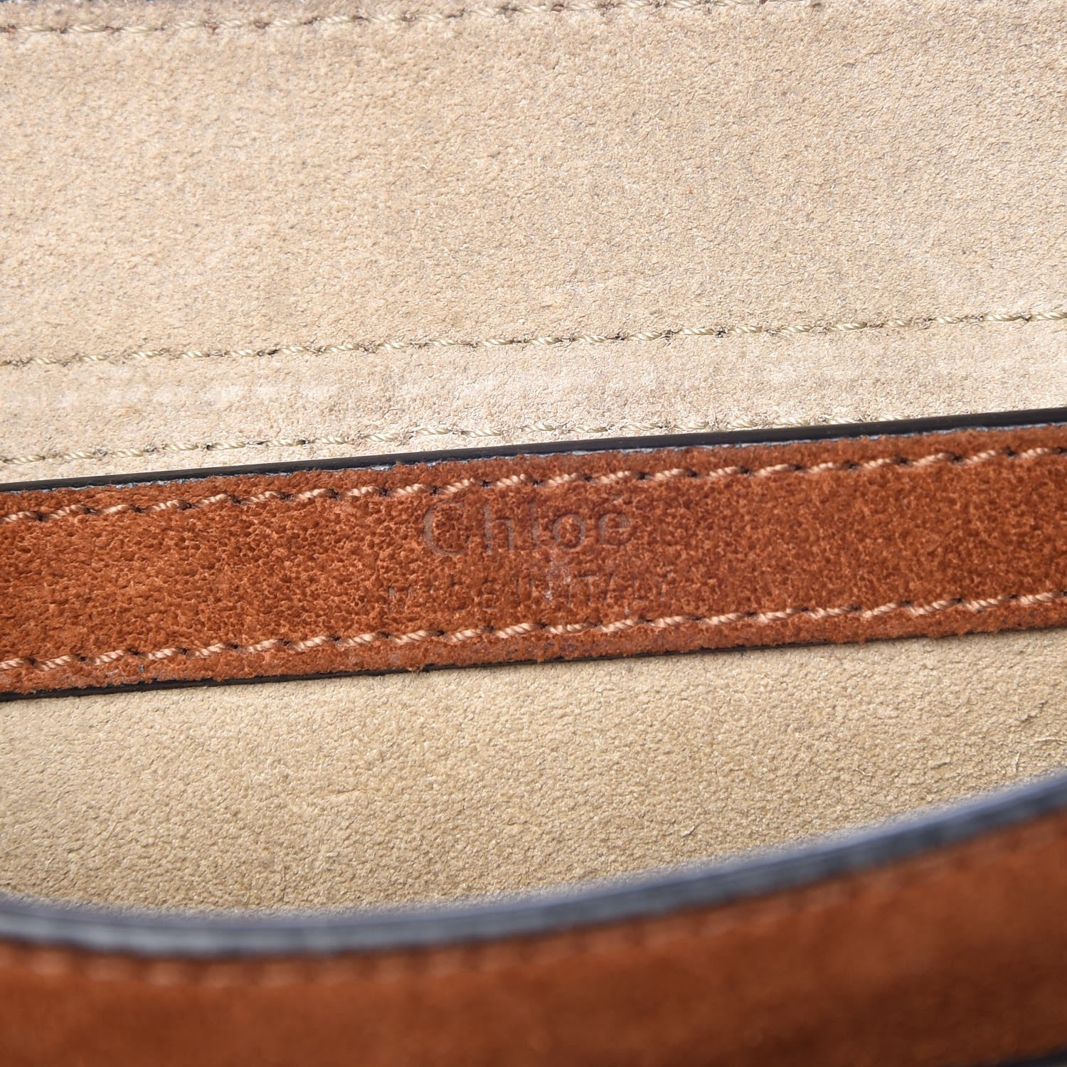 Chloe Suede Calfskin Braided Small Hudson Shoulder Bag Caramel 6 of 9
