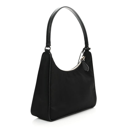 Prada Tessuto Nylon Saffiano Mini Re-Edition 2005 Bag Black 3 of 13