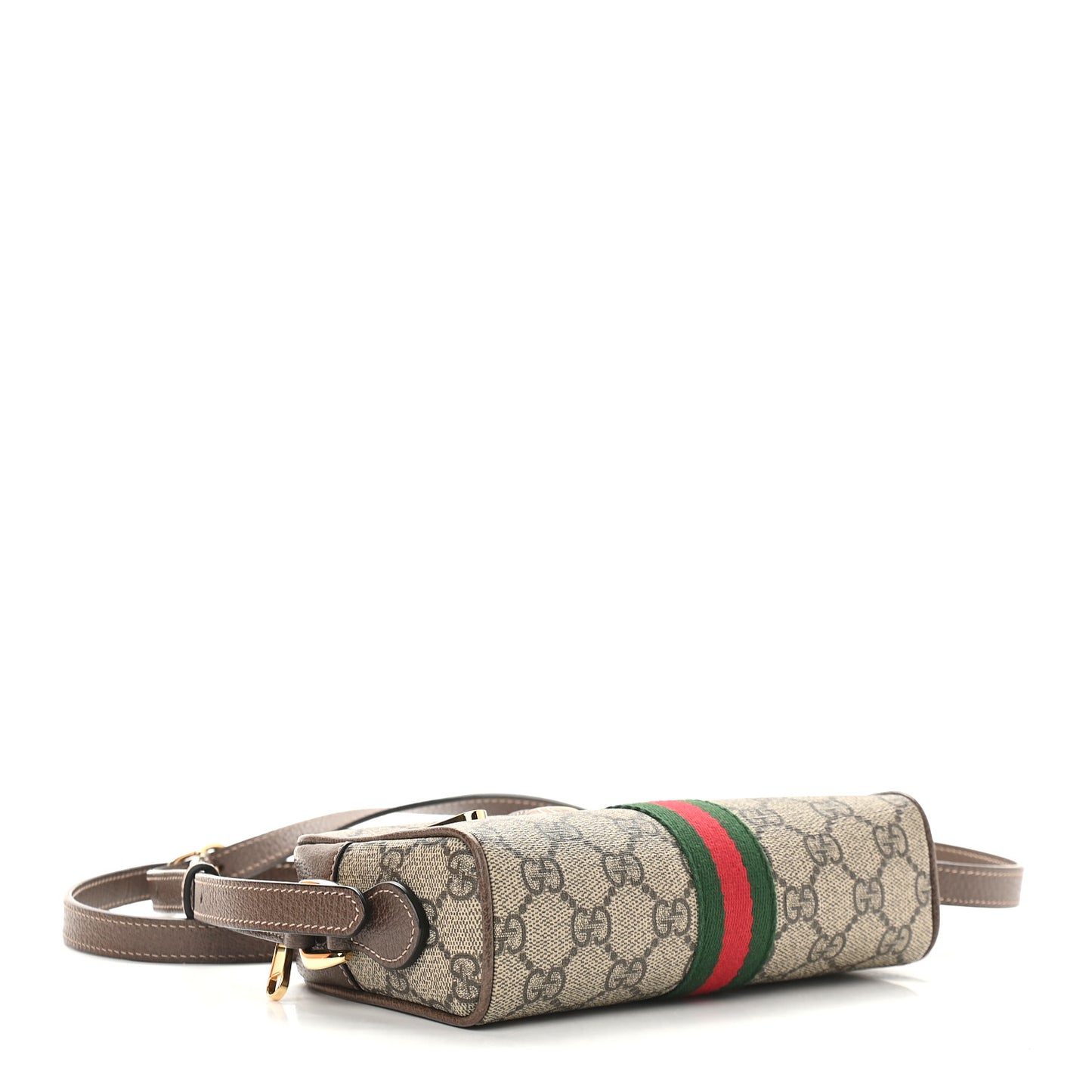 GG Supreme Monogram Web Mini Ophidia Shoulder Bag Brown