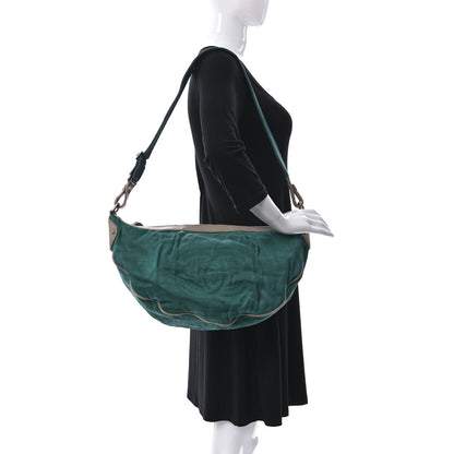 Chanel Satin Caviar CC Hobo Green 2 of 9