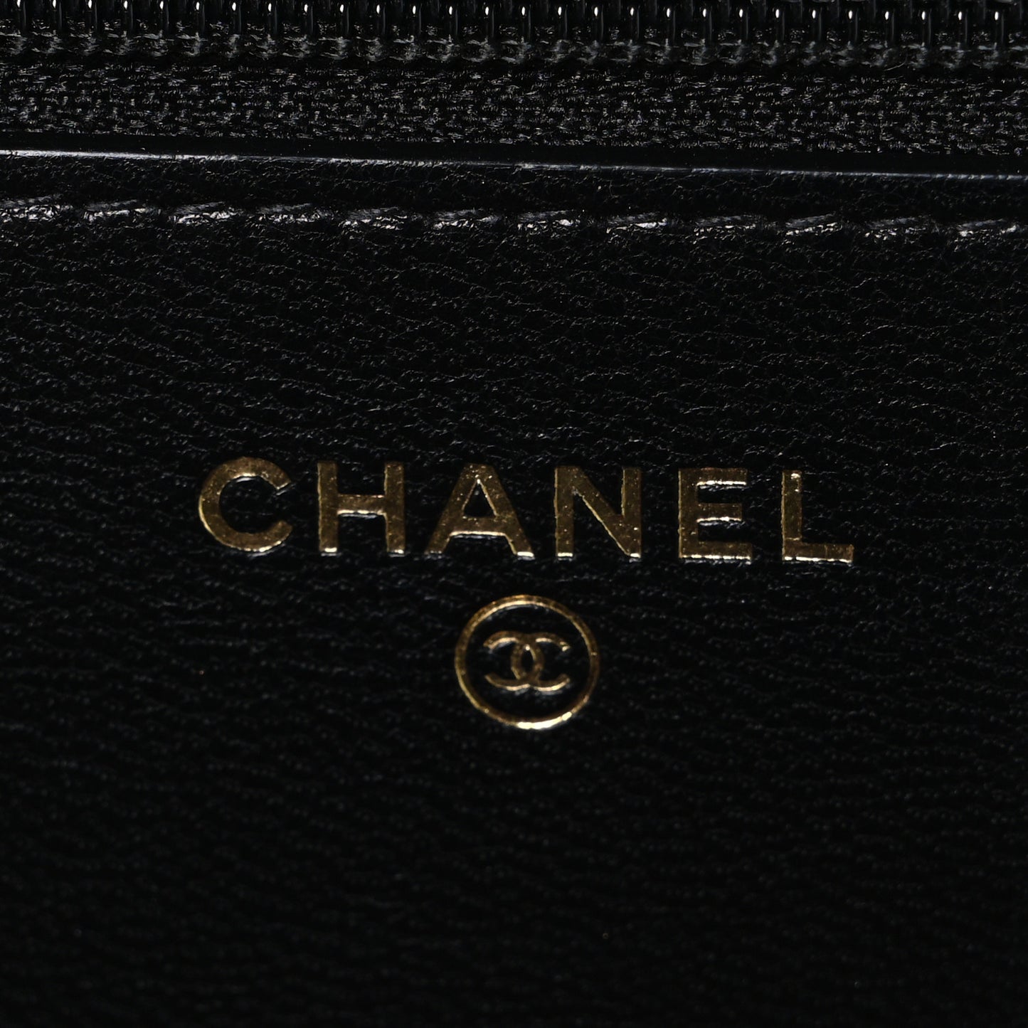 Goatskin Quilted Chanel 19 Wallet On Chain WOC Black