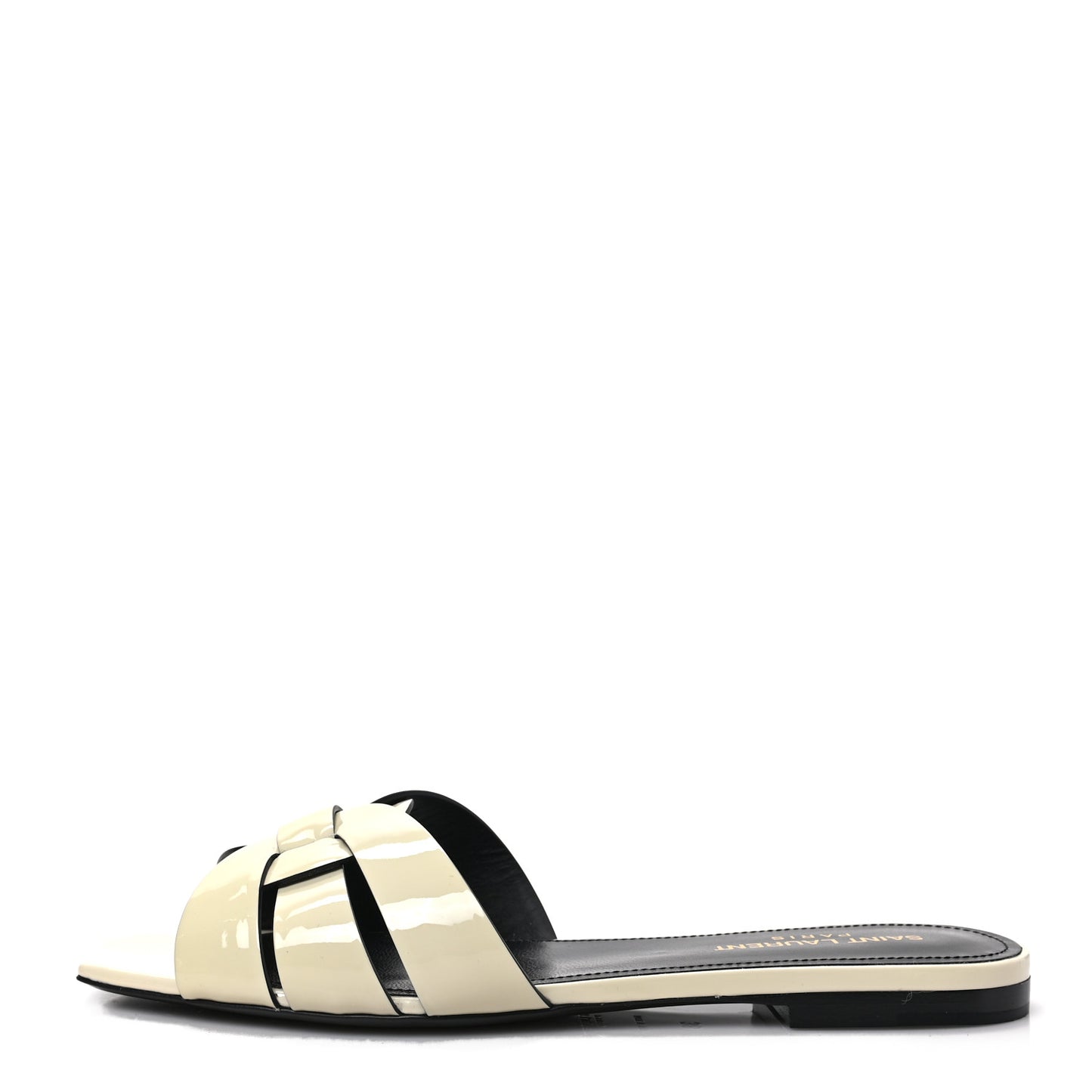 Patent Calfskin Nu Pied 05 Slide Sandals 38 Off White