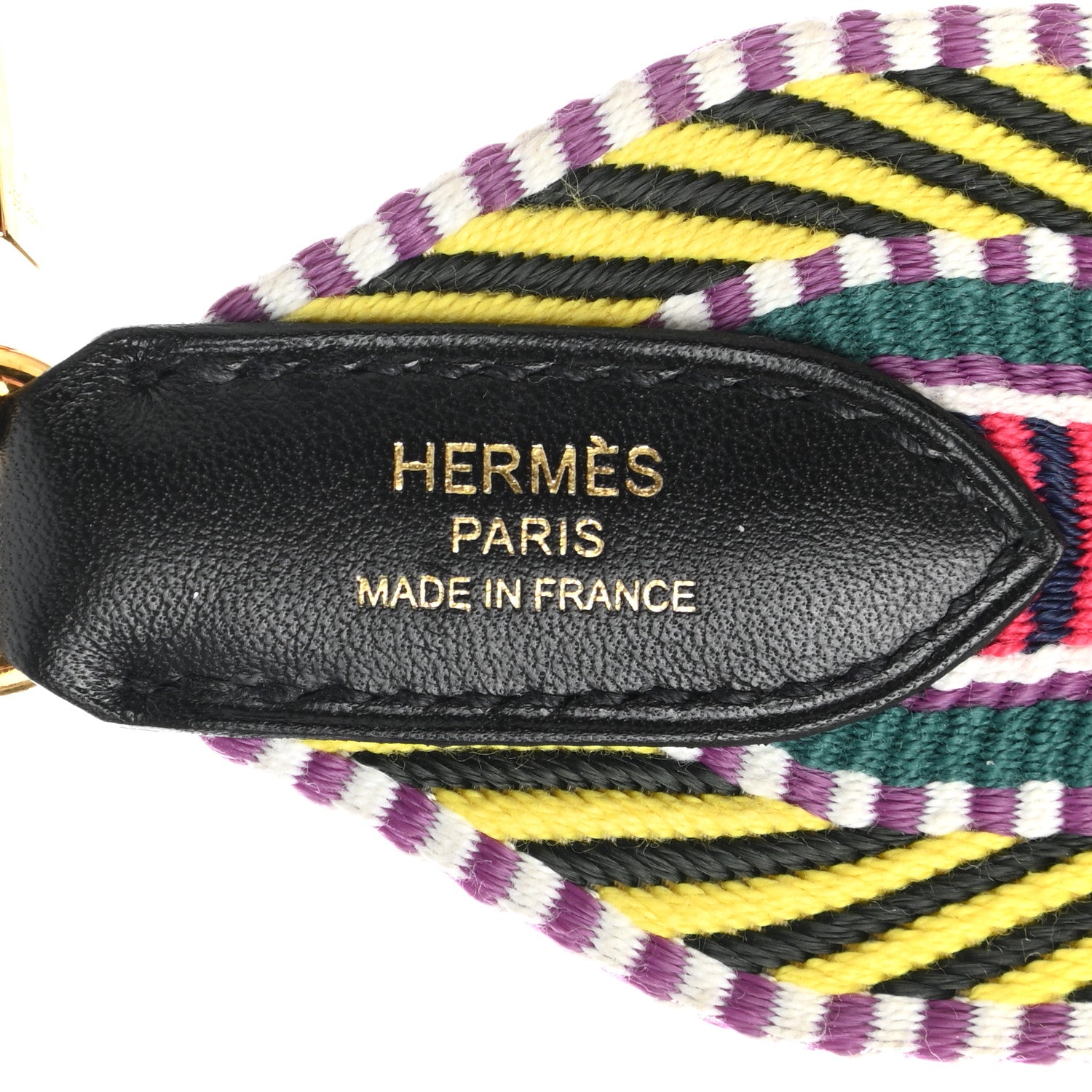Hermes Toile Swift 50mm Sangle Cavale Shoulder Strap Multicolor Black 5 of 13