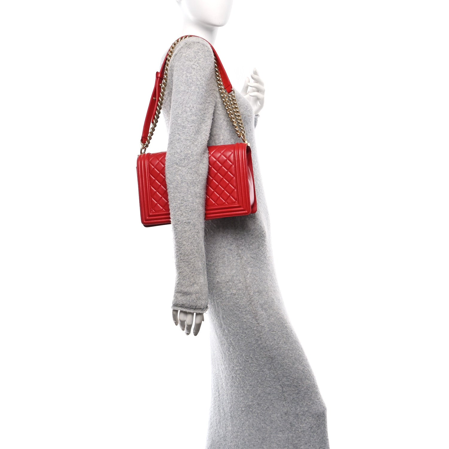 Chanel Lambskin Quilted New Medium Boy Flap Red 2 of 10