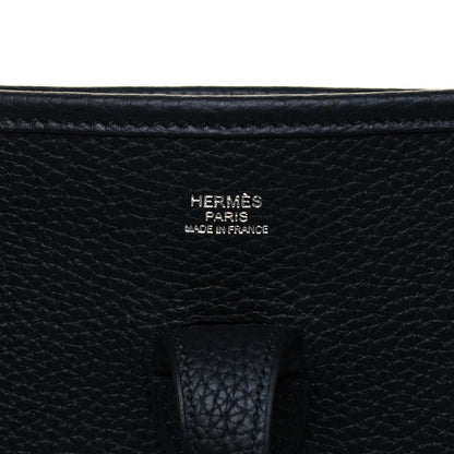 Hermes Taurillon Clemence Evelyne III PM Black 9 of 9